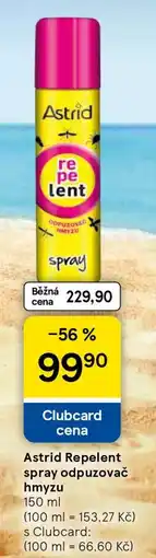 Tesco Astrid Repelent spray odpuzovač hmyzu nabídka