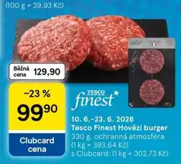 Tesco Tesco Finest Hovězí burger nabídka