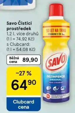 Tesco SAVO Čisticí prostředek nabídka