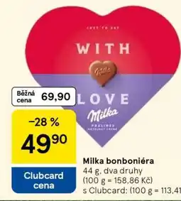 Tesco Milka bonboniéra nabídka