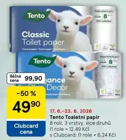 Tesco Tento toaletní papír nabídka
