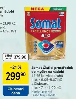 Tesco Somat Čisticí prostředek do myčky na nádobí nabídka