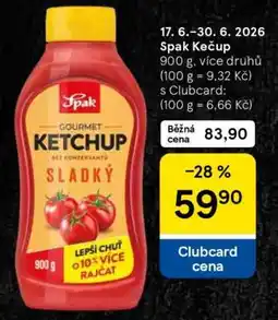 Tesco SPAK Kečup nabídka