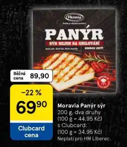 Tesco Moravia Panýr sýr nabídka