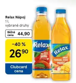 Tesco Relax Nápoj nabídka