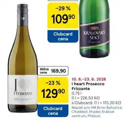 Tesco I HEART PROSECCO FRIZZANTE nabídka