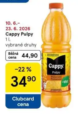 Tesco CAPPY PULPY nabídka
