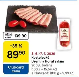 Tesco Kostelecké uzeniny Horal Salám nabídka