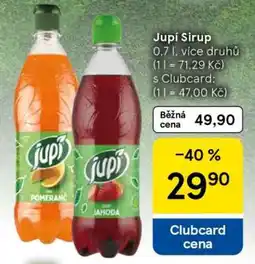 Tesco Jupí sirup nabídka