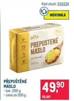 Makro Přepuštěné máslo nabídka