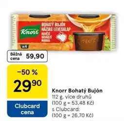 Tesco Knorr Bohatý bujon nabídka
