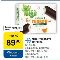 Tesco Míša Tvarohová zmrzlina nabídka