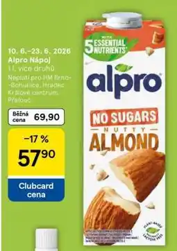 Tesco Alpro nápoj nabídka