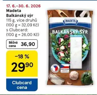 Tesco Madeta Balkánský sýr nabídka