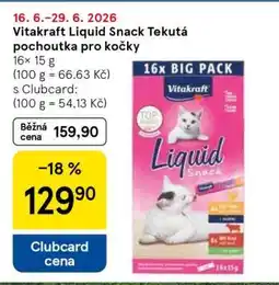Tesco Vitakraft Liquid Snack Tekutá pochoutka pro kočky nabídka