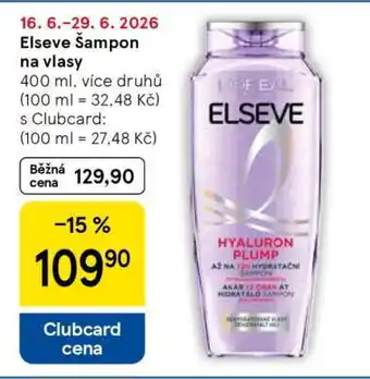 Tesco Elseve šampon na vlasy nabídka