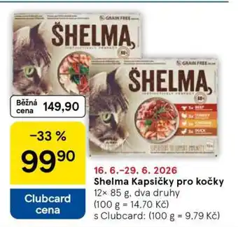 Tesco Shelma kapsičky pro kočky nabídka