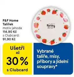 Tesco F&F Home Talířek nabídka