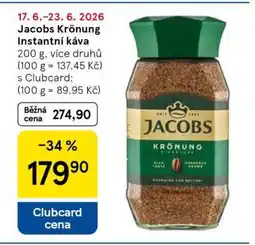 Tesco Jacobs Krönung Instantní káva nabídka