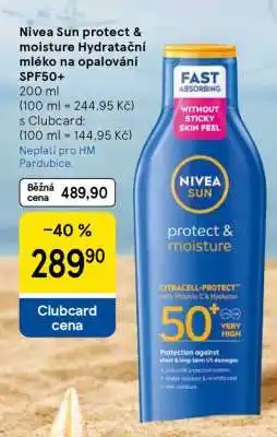 Tesco Nivea Sun protect & moisture Hydratační mléko na opalování SPF50+ nabídka