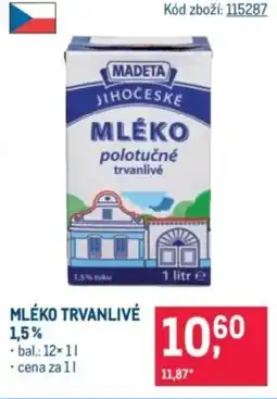 Makro Mléko trvanlivé 1,5% nabídka