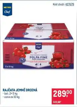 Makro Rajčata jemně drcená nabídka