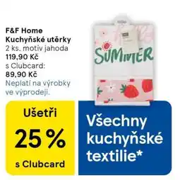 Tesco F&F Home Kuchyňské utěrky nabídka