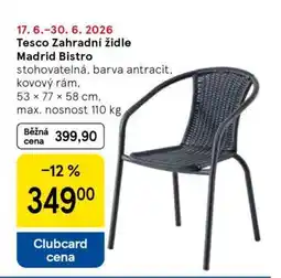 Tesco Tesco Zahradní židle Madrid Bistro nabídka