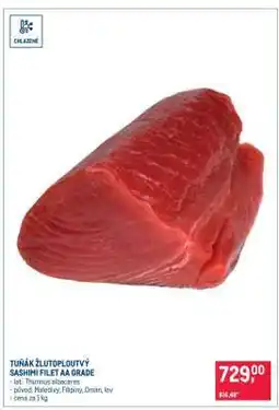 Makro Tuňák žlutoploutvý Sashimi filet AA grade nabídka
