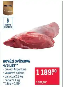 Makro Hovězí svíčková 4/5 lbs nabídka