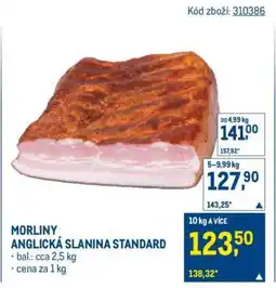Makro MORLINY ANGLICKÁ SLANINA STANDARD nabídka