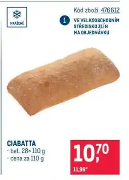 Makro Ciabatta nabídka