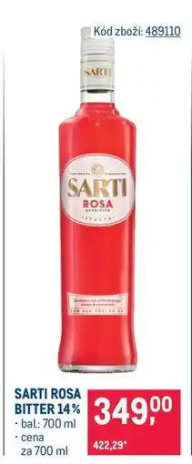 Makro SARTI ROSA BITTER 14 % nabídka