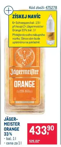 Makro Jägermeister Orange 33% nabídka
