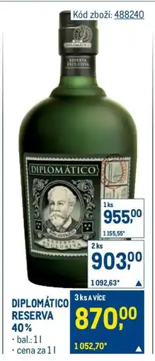Makro DIPLOMÁTICO RESERVA 40 % nabídka