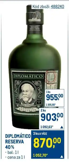 Makro DIPLOMÁTICO RESERVA 40 % nabídka