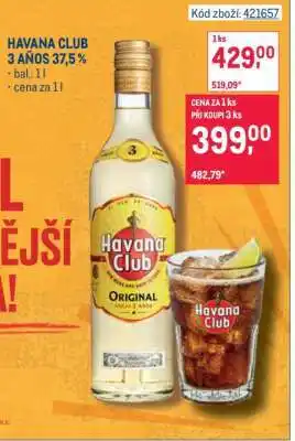 Makro Havana Club 3 Años 37,5 % nabídka