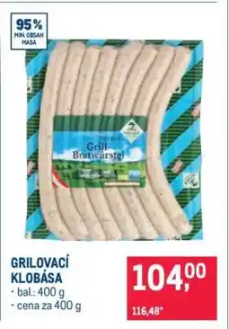 Makro Grilovací klobása nabídka