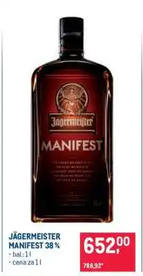 Makro JÄGERMEISTER MANIFEST 38% nabídka