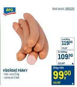 Makro Vídeňské párky* • nabídka