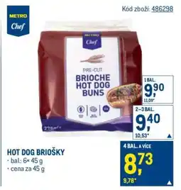 Makro BRIOCHE HOT DOG BUNS nabídka