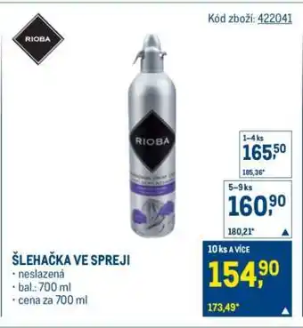 Makro Šlehačka ve spreji nabídka