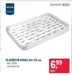 Makro HLINÍKOVÁ MISKA 34 × 22 cm nabídka