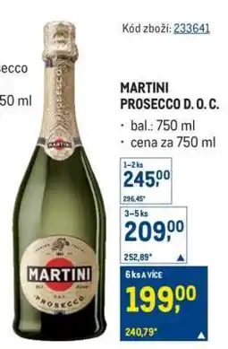 Makro MARTINI PROSECCO D. O. C nabídka