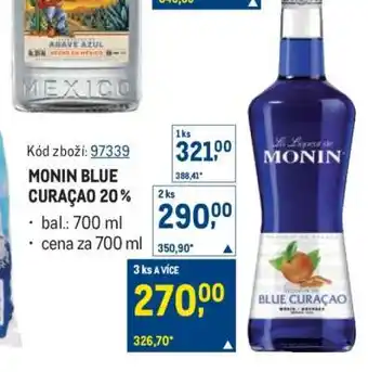 MONIN BLUE CURAÇAO 20 %