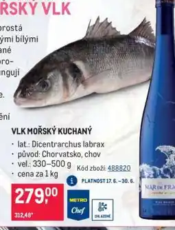 Makro Vlk mořský kuchaný nabídka