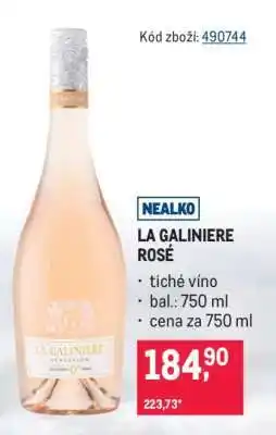Makro LA GALINIERE ROSÉ nabídka