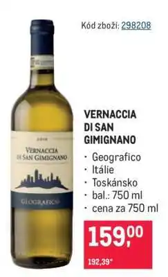 Makro Vernaccia di San Gimignano nabídka