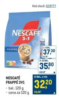 Makro NESCAFÉ FRAPPÉ 3V1 nabídka