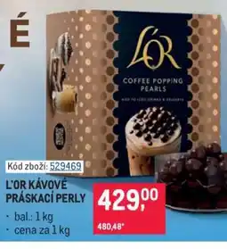 Makro L'OR KÁVOVÉ PRÁSKACÍ PERLY nabídka